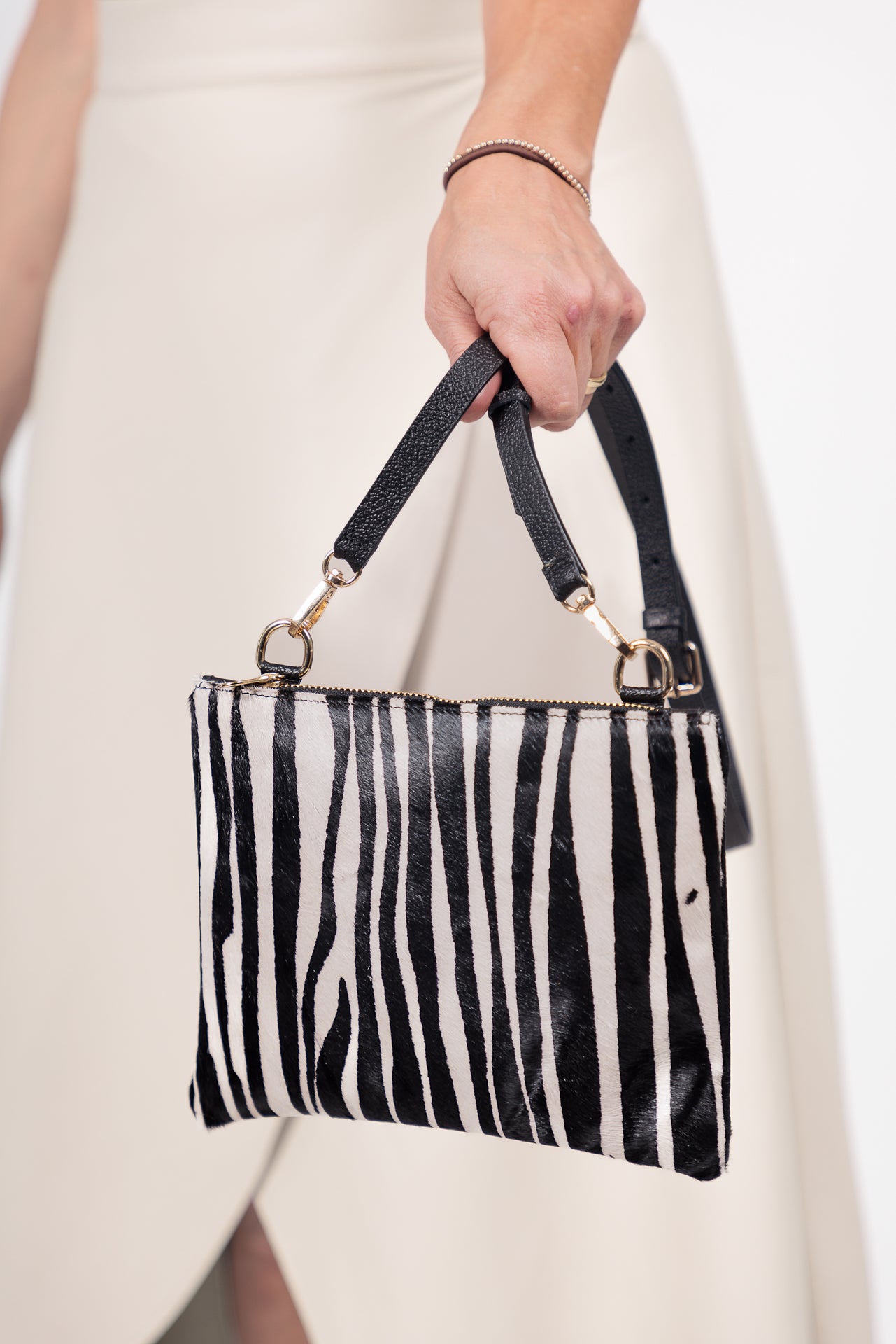 Bandolera Zebra Blanco/Negro