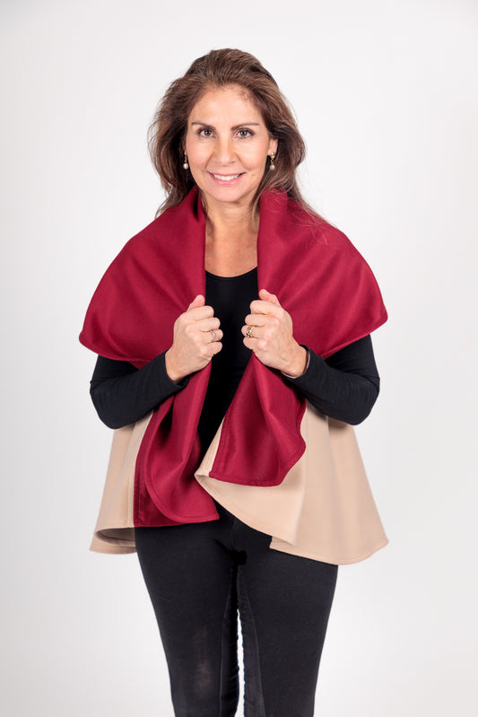 Capa Kira Beige - Vino Tinto